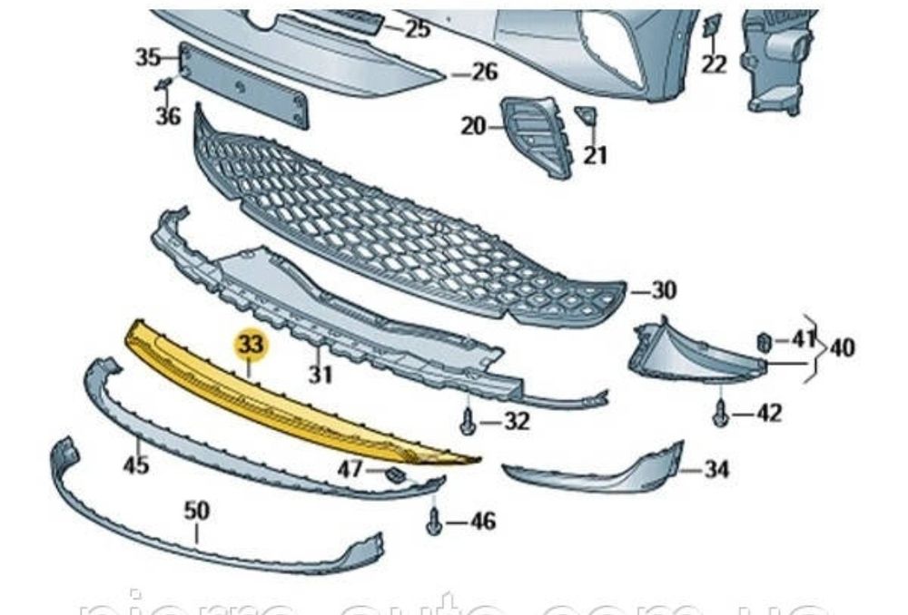 Накладка на передній бампер VW ID.4  код 11G807532