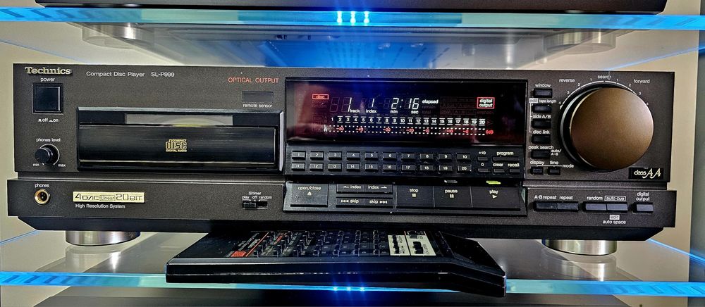 Technics SL-P999 CDP kolekcjonerski + oryginalny pilot-bdb. stan