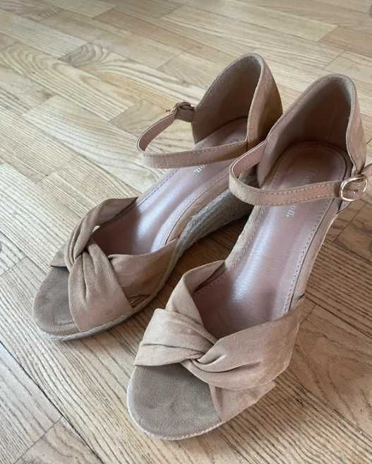 sandały na koturnie espadryle, 37