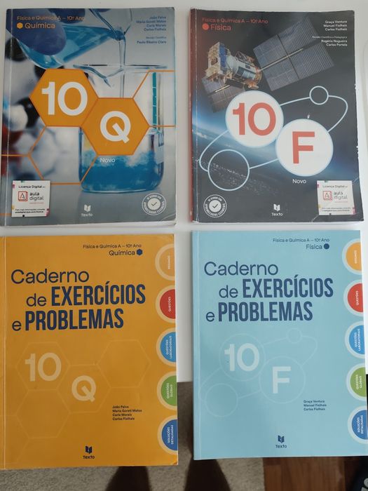 Manuais e CA de Química 10Q e Física 10F