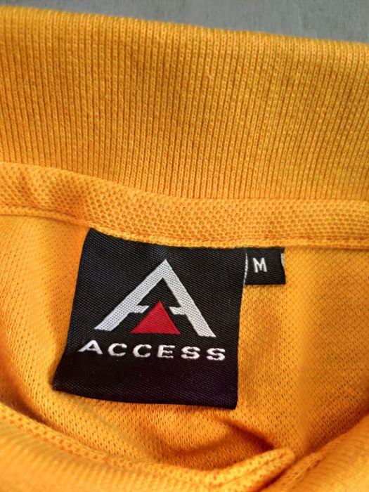 Access klasyczna koszulka polo musztardowa m