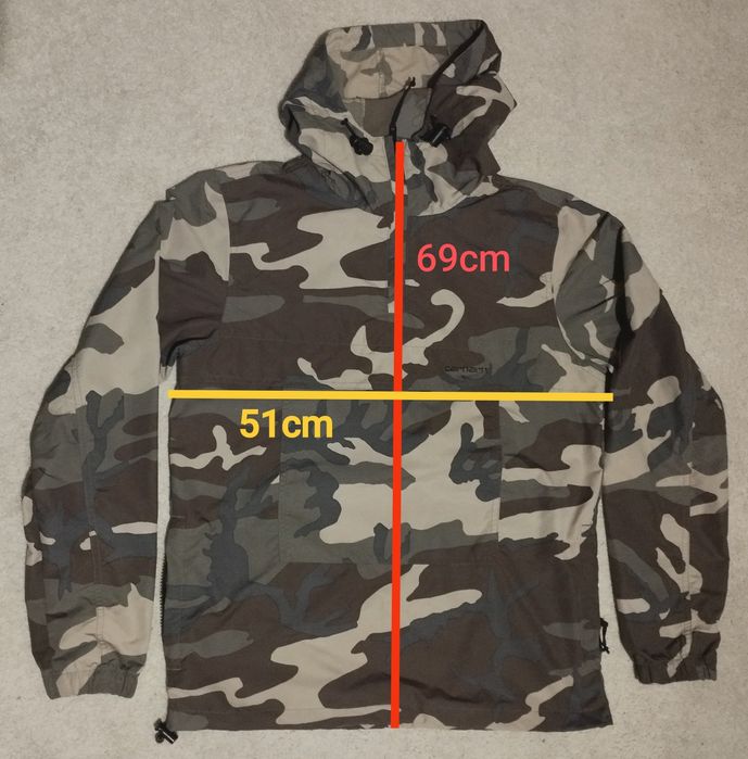 Casaco corta vento Carhartt camuflado S