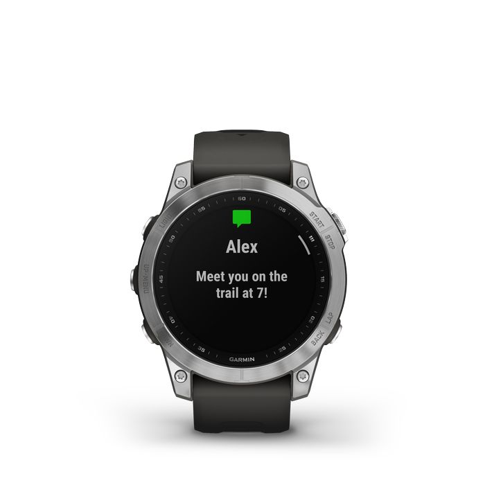 SMARTWATHCH GPS GARMIN FENIX 7 PRATEADO E BRACELETE CINZENTA