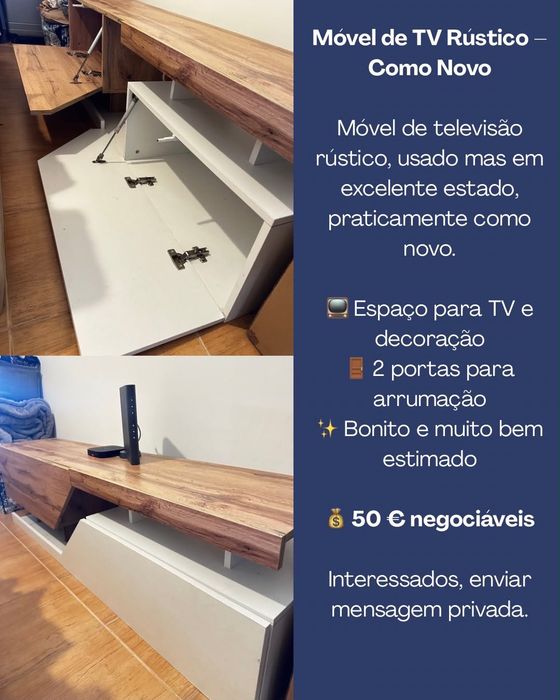 Venda de eletrodomésticos e móveis