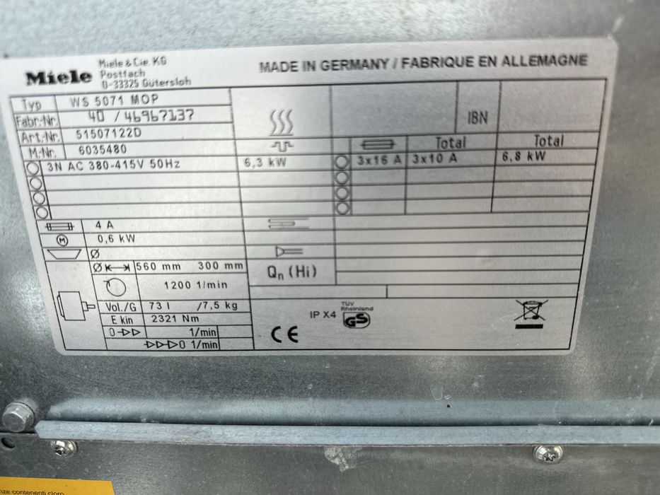 Pralka i suszarka miele professional (7,5kg wsadu)