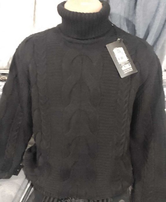 Мужской свитер с вязанным рисунком 46,50,52,56,58 ,60, 60/62  рр.