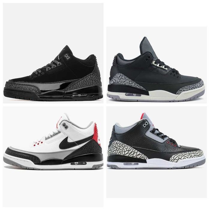 Кожаные кроссовки Nike Air Jordan 3 Retro кросівки найк аір джордан 3