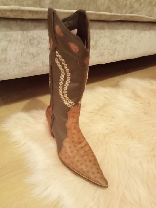 Bota Pele  Avestruz