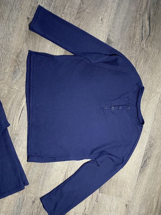 Синя піжама Shein M комплект кофта-штани для дому