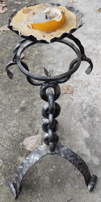 świecznik metalowy duży wys 69 cm