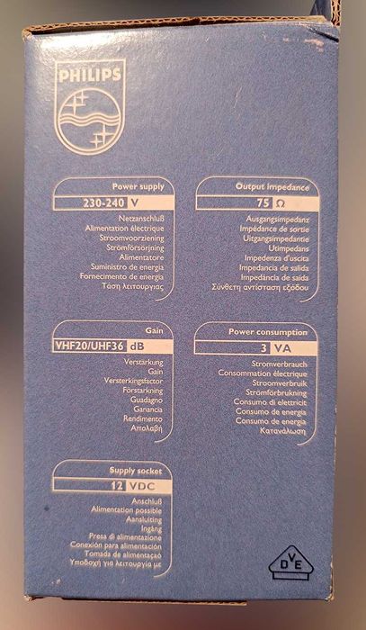 Antena Amplificadora Portátil PHILIPS para TV (Analógica)