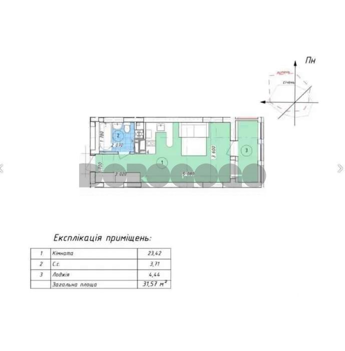 Продаж 1кімн., ЖК Променада  вул. Європейська, 8-Б Вишневе
