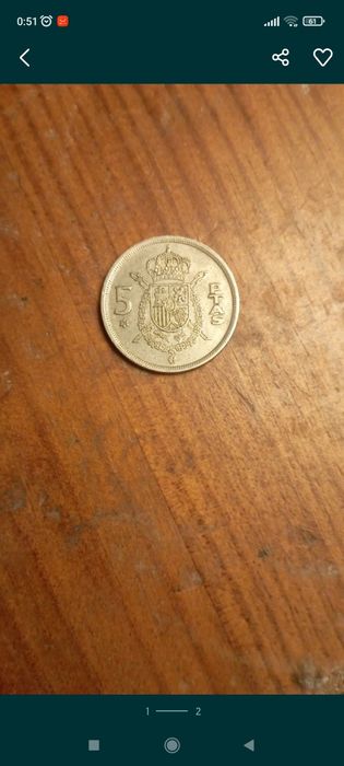 Moedas de 5 Pesetas espanholas
