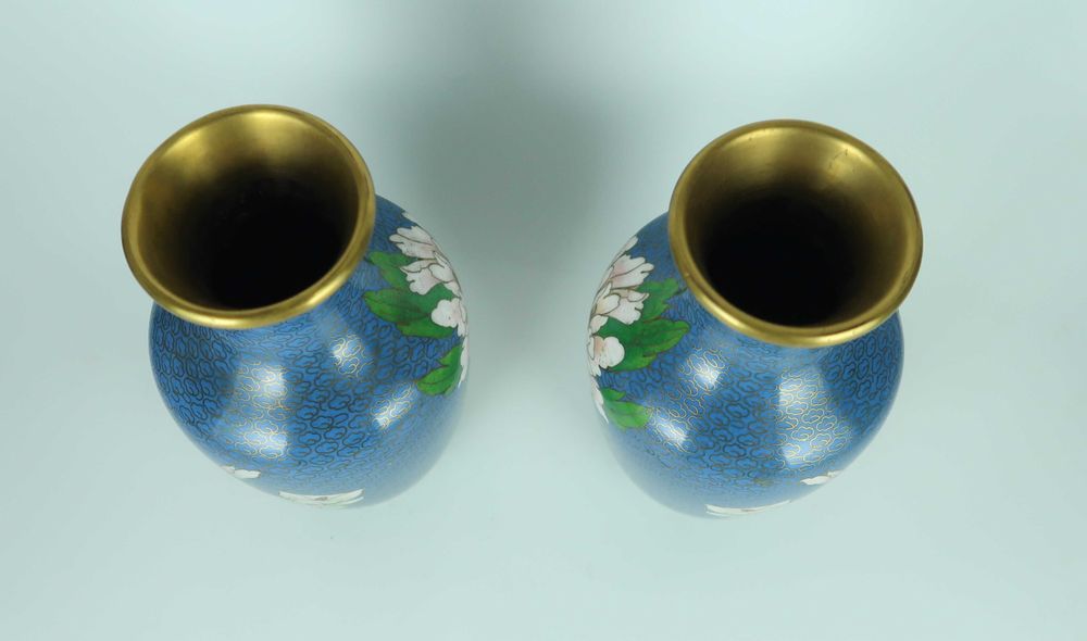 Par de jarras Cloisonné China - 21 cm
