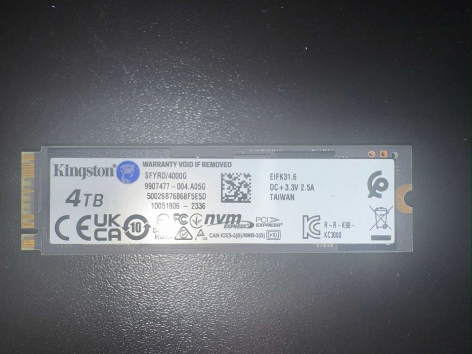 Kingston 4TB M.2 PCIe Gen4 NVMe Fury Renegade -  PS5