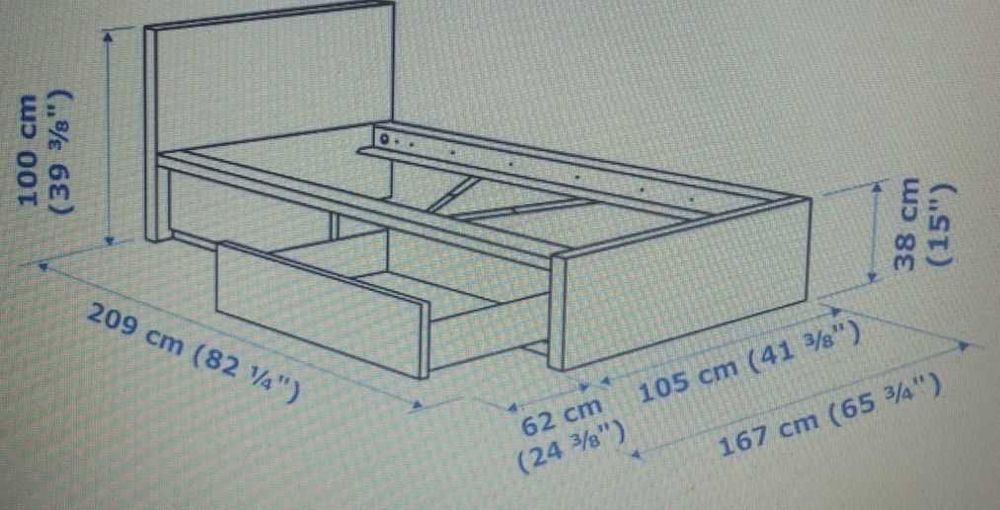 Cama de Solteiro com arrumação