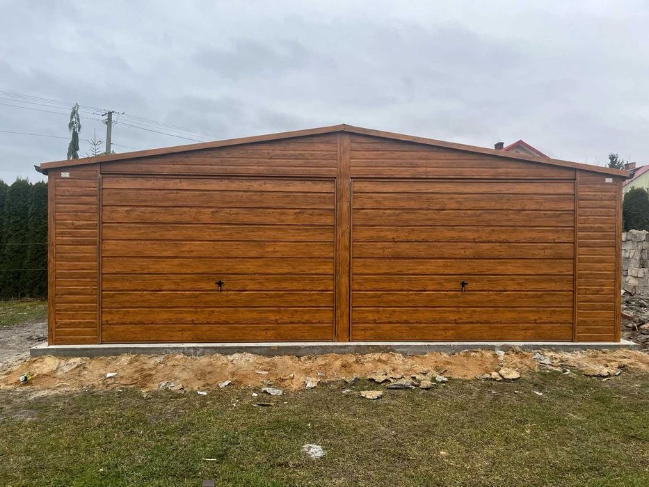 Garaż Blaszany 7x5 Kolor Poziomy Panel