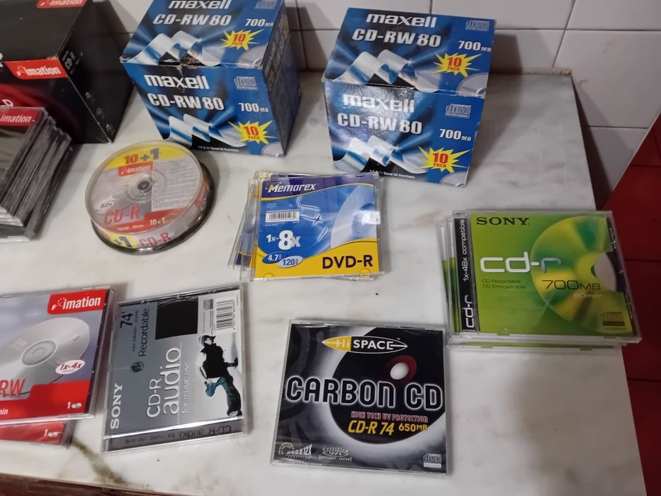 Pack 65 Cds Virgens/Caixas Cds Novos