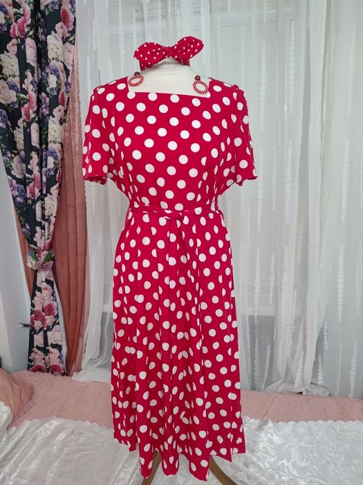 Strój przebranie lata 50-te pin up girl 4 części rozmiar XL