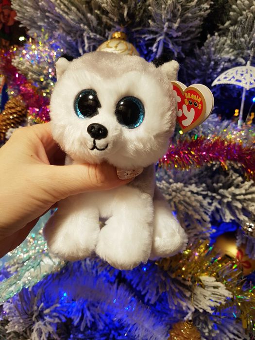 Ty beanie boos глазастик хаски BUFF плюшевый 15 см
