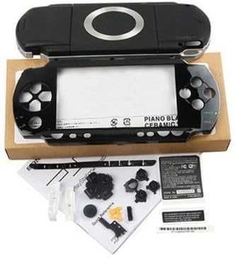 Capa Mod Case + Kit de Botões para Sony PSP 1000 – Preta – Nova