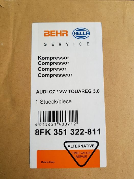 Nowy kompresor klimatyzacji Audi Q7 Touareg 3.0 tdi