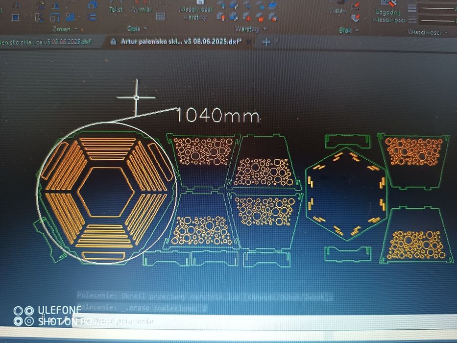 Palenisko grill hexagonalne składane 5 rodzai z rusztem