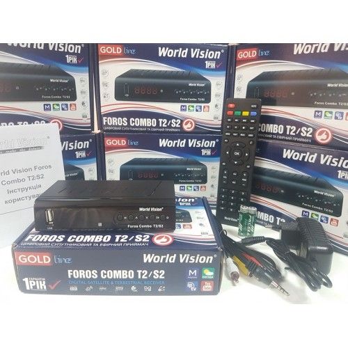 Комбинированный World Vision Foros Combo DVB-T2/C/S/S2 Mpeg4 приставка ...