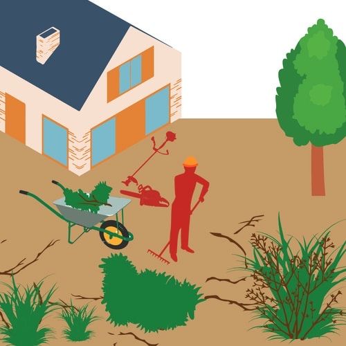 Уборка мусора на участках