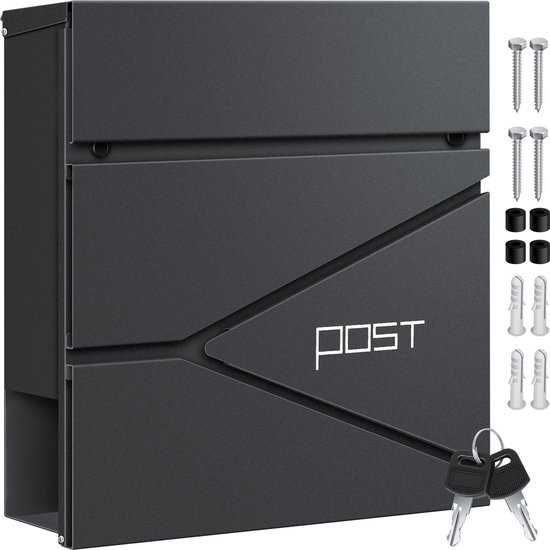 Skrzynka na listy z gazetnikiem stal nierdzewna