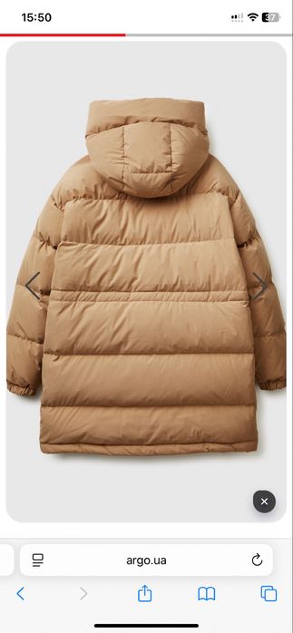 Пуховик benetton розмір S