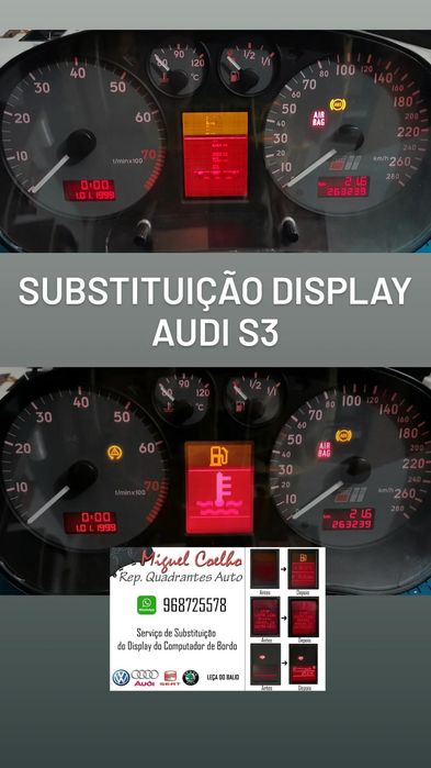 Substituição Displays em Quadrantes VW,SEAT, Skoda, Audi