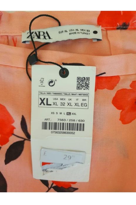 Шикарна брендова міді спідниця Zara (в квіти)