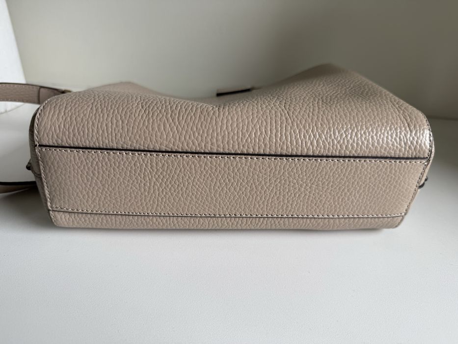 Coccinelle torebka beżowa skórzana