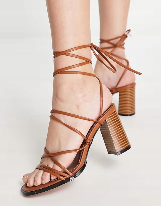 Aso Design 45 Buty Damskie Sandały Hollow Brązowe Tan T1382