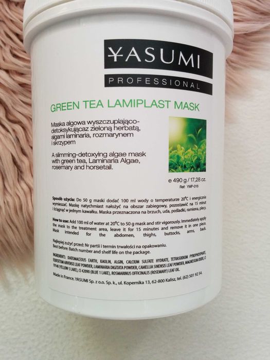 YASUMI maska algowa Green Tea Lamiplast Mask