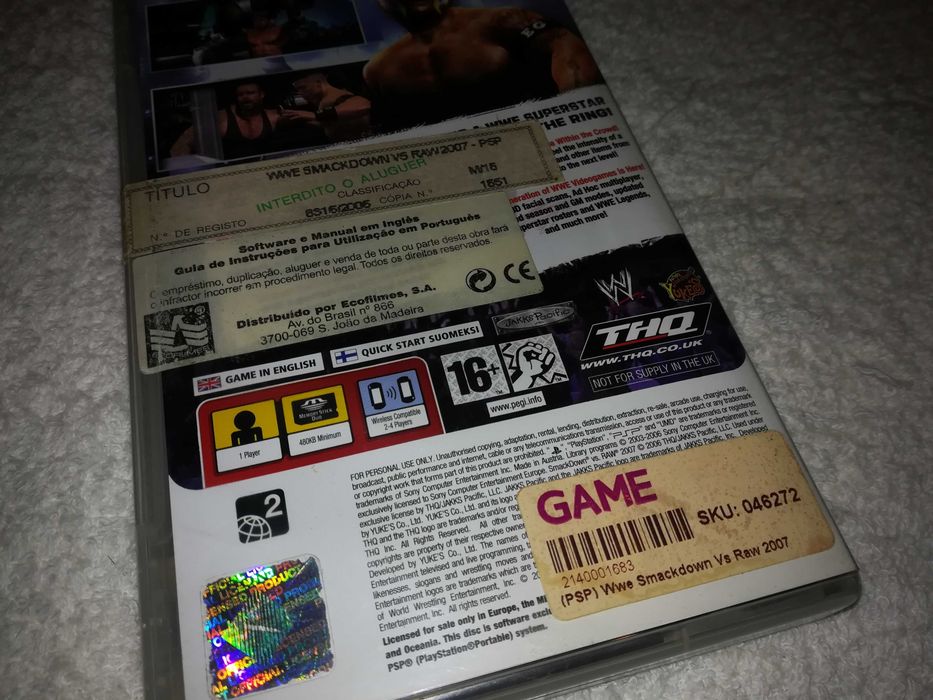 SmackDown vs Raw - psp (jogos para playstation portátil)