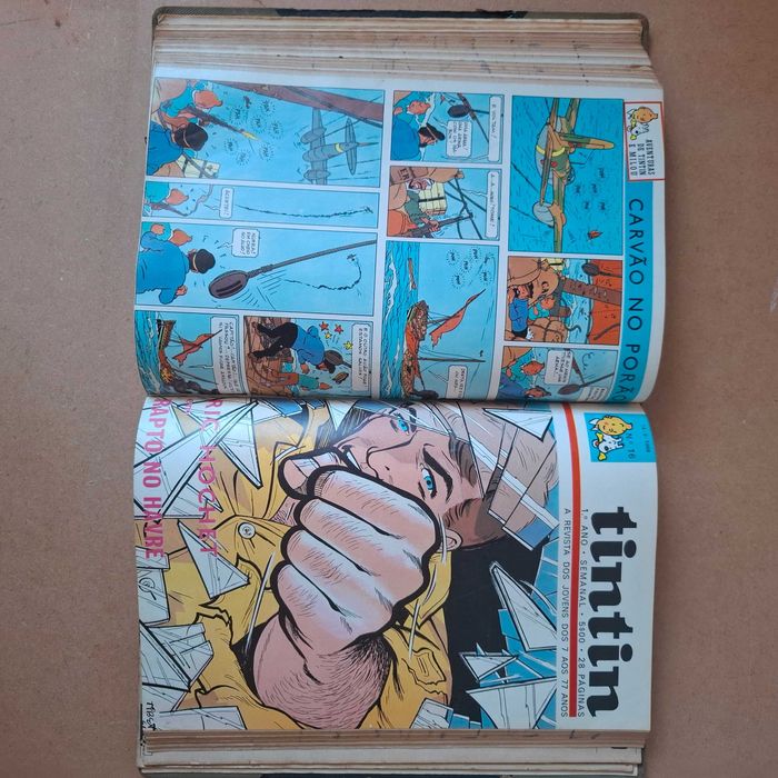 Revista Tintin, 22 primeiros números (1º ano 1968) encadernados
