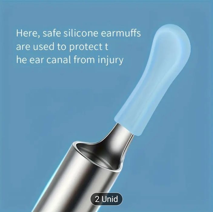 Kit de Remoção de Cera de Ouvido, Conjunto de 8 Peças com Câmera