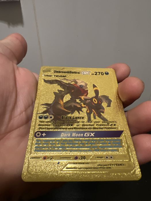 Carta dourada pokemon , umbreon & Darkrai