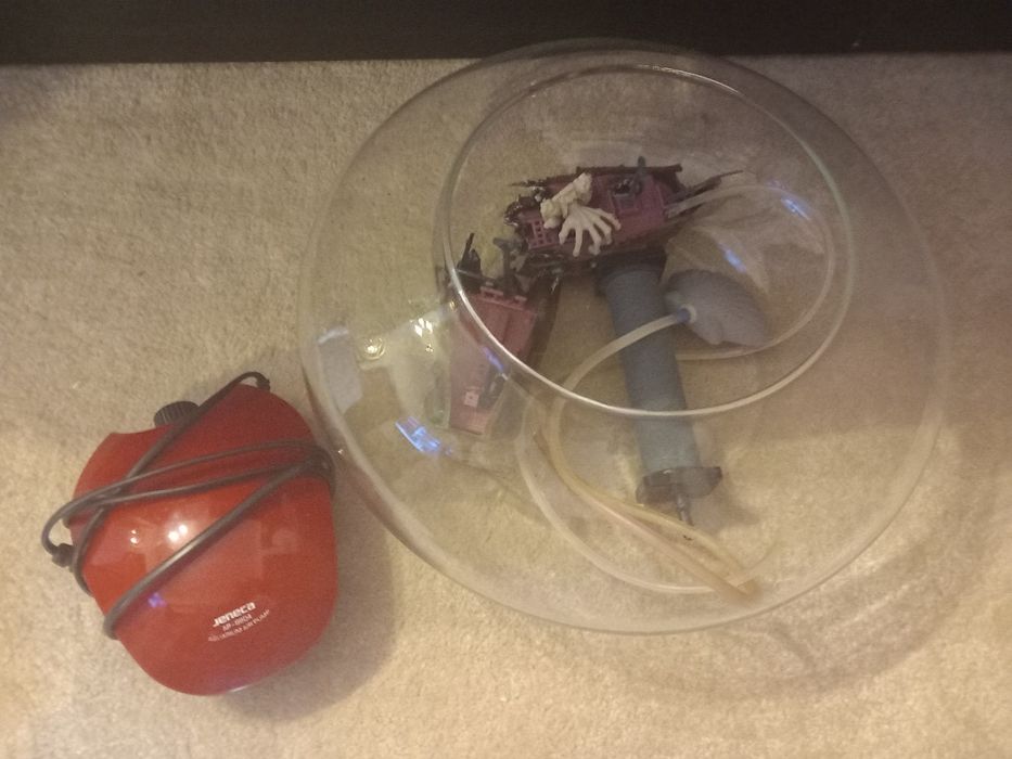 Aquário de vidro com acessórios incluídos que estão nas fotos