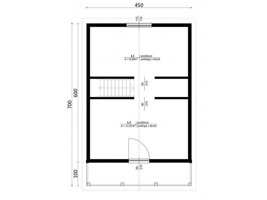 Domek,domki letniskowe,ogrodowe,drewniane, 4,5x6m+2,5m