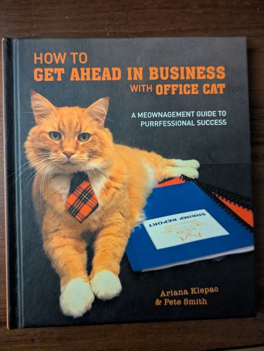 Книга англійською How to get ahead in business with office cat