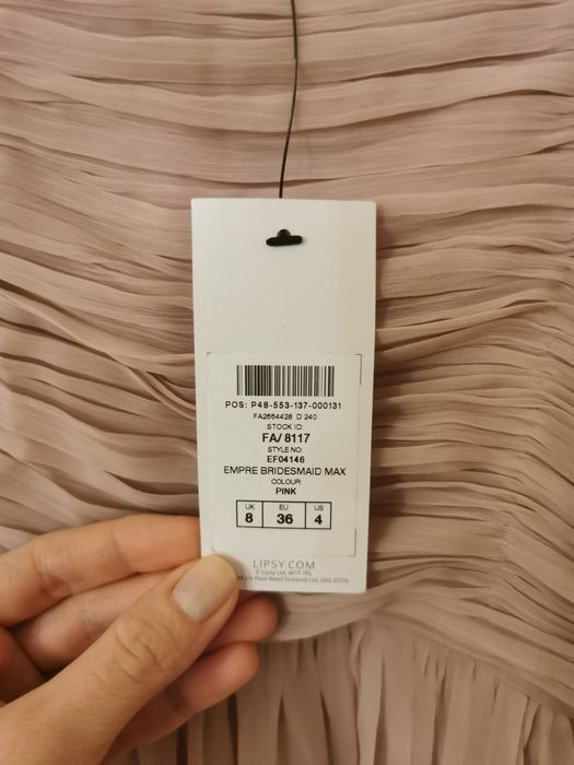 Sukienka wieczorowa Next Lipsy r. 36 maxi, pink