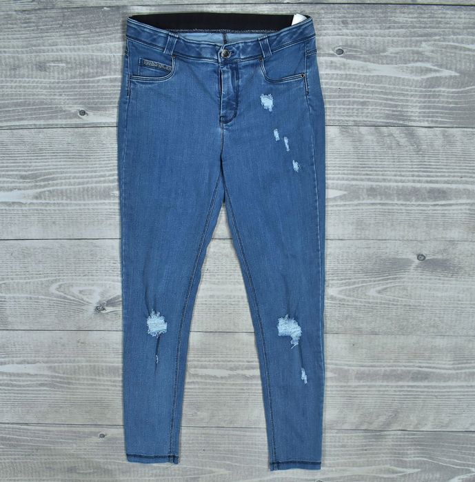 Freddy Black Spodnie Legginsy Jeansowe Distress S
