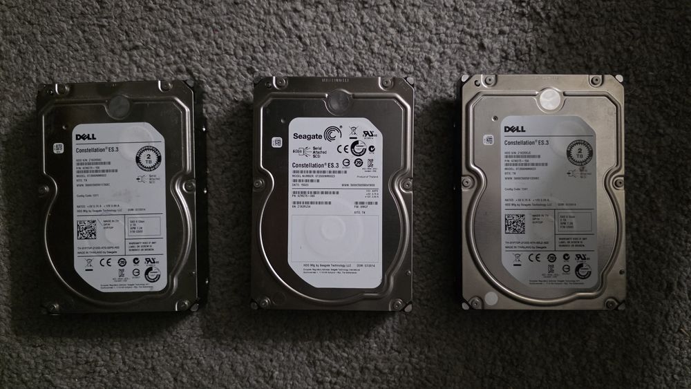 3 dyski SAS 2TB  100% sprawne