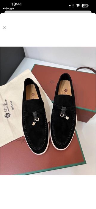 Лофери жіночі Loro Piana, бежеві та чорні, 36-41 розміри