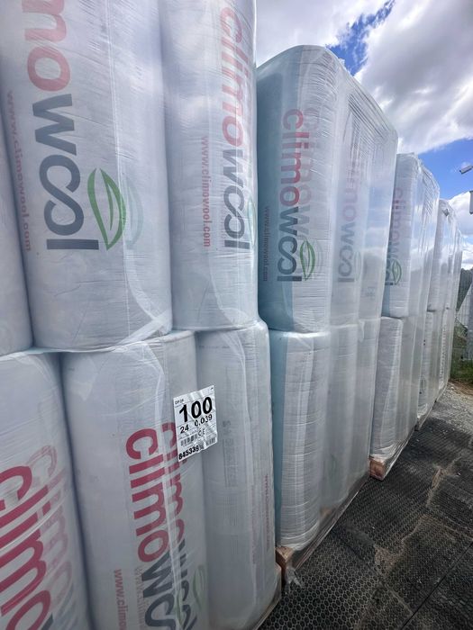 Wełna mineralna  szklana Climowool 039 10cm 100mm