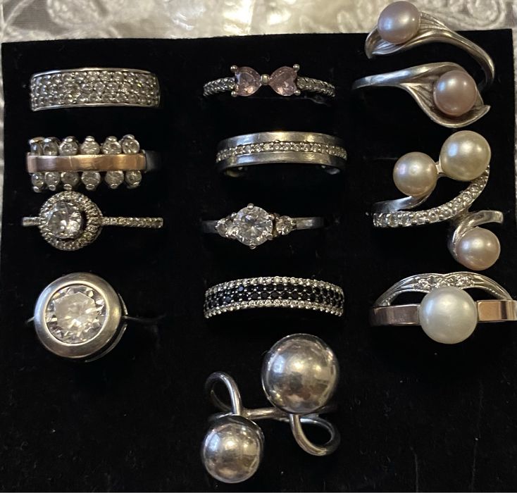 Серьги, кольца из серебра 925