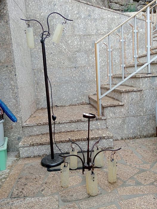 Candeeiro de pé e candeeiro de teto